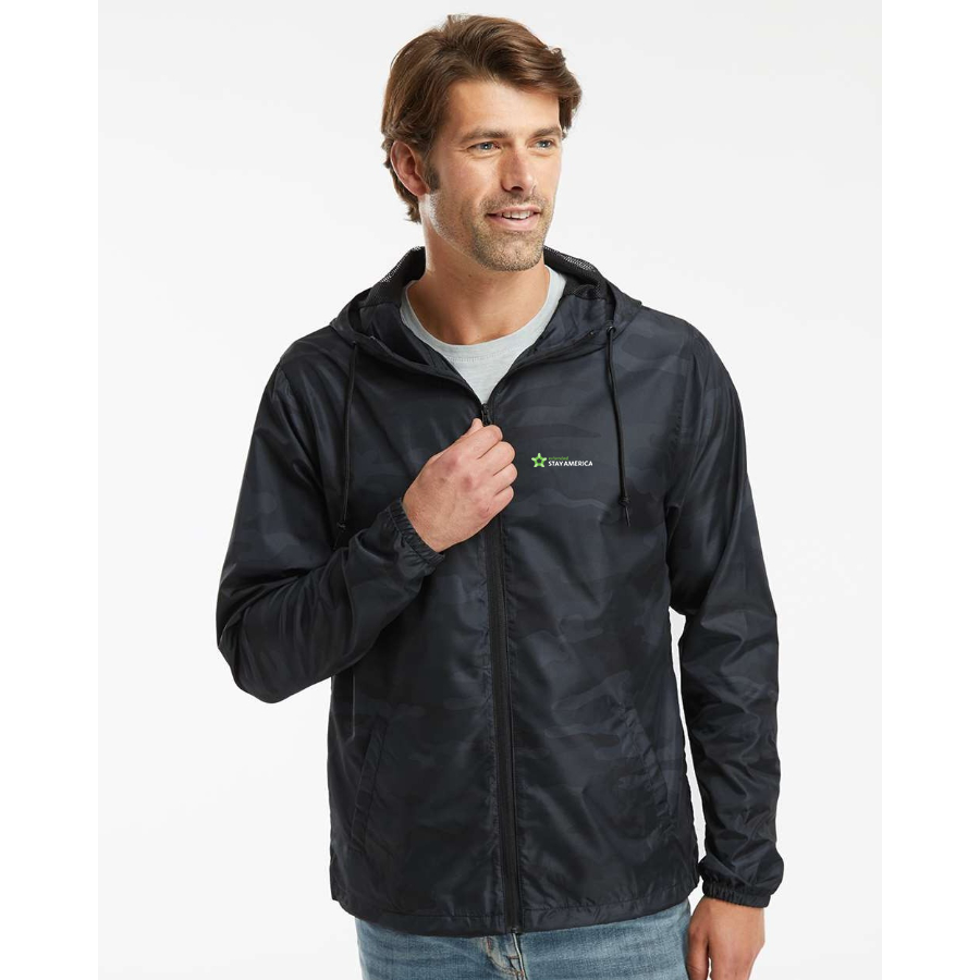 Men's  Extended Stay America Independent Trading Co Lightweight Windbreaker Full-Zip Jacket